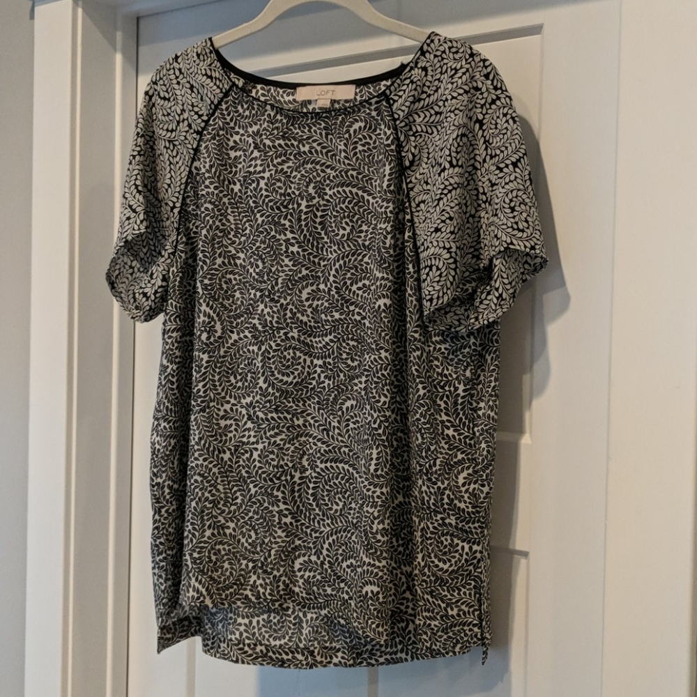 Black and white blouse